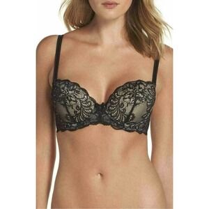 NWT Le Mystere Sz 32G 32DDDD 2435 Sophia Lace Black Underwire Bra New